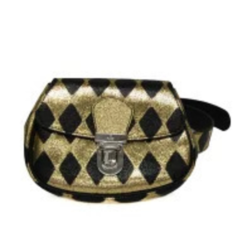 Gucci Boys Leather Waist Bag Gold Black